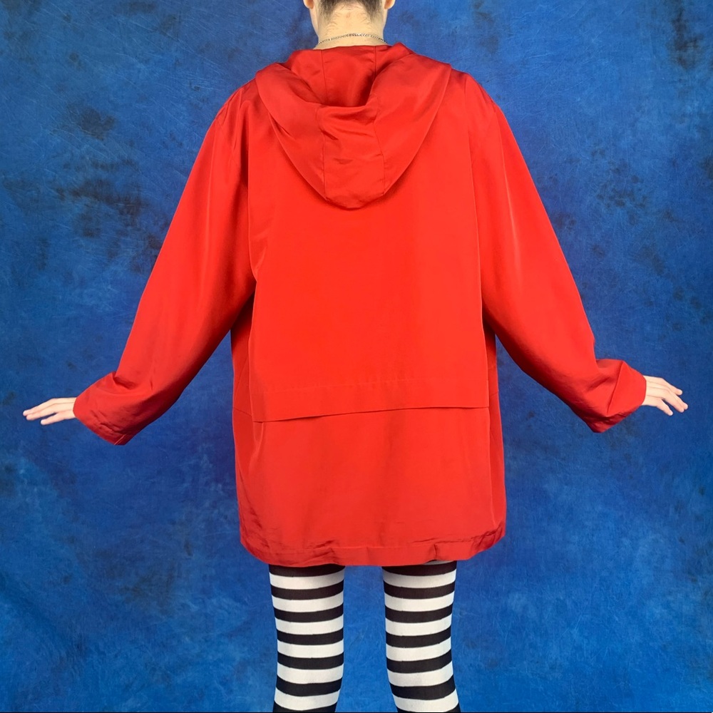 Vintage 1980s Red water proof windbreaker coat - Picture 6 of 7